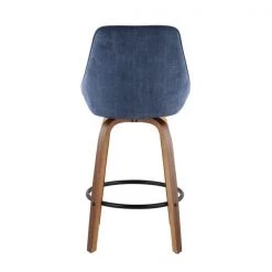 Lumisource Diana Counter Stool in Walnut Wood and Blue Corduroy, PK 2 -Kitchen & Dining Furniture Sales Store LumiSource20LLC B26xxDIANACORxxGRTQxxWLBU2xxxx5xxxx16c998
