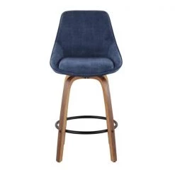 Lumisource Diana Counter Stool in Walnut Wood and Blue Corduroy, PK 2 -Kitchen & Dining Furniture Sales Store LumiSource20LLC B26xxDIANACORxxGRTQxxWLBU2xxxx6xxxx7c7e2b