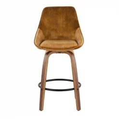 Lumisource Diana Counter Stool in Walnut Wood and Golden Yellow Velvet, PK 2 -Kitchen & Dining Furniture Sales Store LumiSource20LLC B26xxDIANAxxGRTQxxWLVY2xxxx6xxxx2af93d