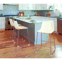 Lumisource Duke Counter Stool in Gold Metal and White Faux Leather, PK 2 -Kitchen & Dining Furniture Sales Store LumiSource20LLC B26xxDUKExxAUW2xxxx11xxxx9832f8