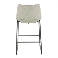 Lumisource Duke Counter Stool in Black and Light Grey Fabric, PK 2 -Kitchen & Dining Furniture Sales Store LumiSource20LLC B26xxDUKZxxBKLGY2xxxx5xxxxce7520
