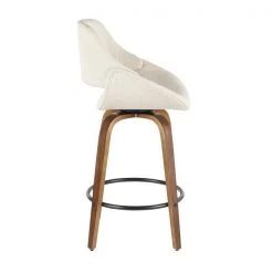 Lumisource Fabrico Counter Stool in Walnut and Cream Fabric, PK 2 -Kitchen & Dining Furniture Sales Store LumiSource20LLC B26xxFBCO2QxxWLCR2xxxx3xxxx81cdda