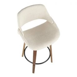 Lumisource Fabrico Counter Stool in Walnut and Cream Fabric, PK 2 -Kitchen & Dining Furniture Sales Store LumiSource20LLC B26xxFBCO2QxxWLCR2xxxx7xxxxda0325