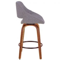 Lumisource Fabrico Counter Stool in Walnut and Grey Noise Fabric, PK 2 -Kitchen & Dining Furniture Sales Store LumiSource20LLC B26xxFBCO2QxxWLGY2xxxx3xxxx1cca7e