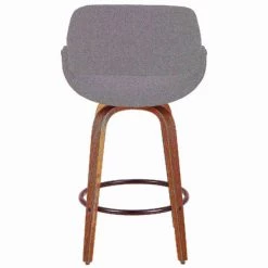 Lumisource Fabrico Counter Stool in Walnut and Grey Noise Fabric, PK 2 -Kitchen & Dining Furniture Sales Store LumiSource20LLC B26xxFBCO2QxxWLGY2xxxx5xxxx2b7fc1