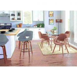 Lumisource Fabrico Counter Stool in Walnut and Blue Noise Fabric, PK 2 -Kitchen & Dining Furniture Sales Store LumiSource20LLC B26xxFBCO2QxxWLxxBU2xxxx10xxxxbf60ae