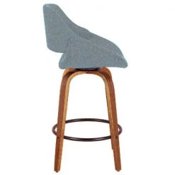 Lumisource Fabrico Counter Stool in Walnut and Blue Noise Fabric, PK 2 -Kitchen & Dining Furniture Sales Store LumiSource20LLC B26xxFBCO2QxxWLxxBU2xxxx3xxxx829fc3