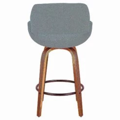 Lumisource Fabrico Counter Stool in Walnut and Blue Noise Fabric, PK 2 -Kitchen & Dining Furniture Sales Store LumiSource20LLC B26xxFBCO2QxxWLxxBU2xxxx5xxxx9661e9