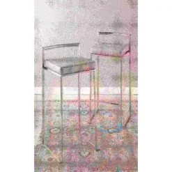 Lumisource Fuji Counter Stool in Stainless Steel and Light Grey Fabric, PK 2 -Kitchen & Dining Furniture Sales Store LumiSource20LLC B26xxFUJIxxLGY2xxxx10xxxxe1b9a6