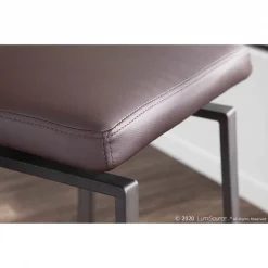 Lumisource Geo Upholstered Counter Stool in Brown Faux Leather, PK 2 -Kitchen & Dining Furniture Sales Store LumiSource20LLC B26xxGEOUPxxANBN2xxxx10xxxx9ab3cf