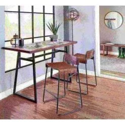 Lumisource Dali Low Back Counter Stool in Black Metal with Espresso Wood, PK 2 -Kitchen & Dining Furniture Sales Store LumiSource20LLC B26xxLBDALIxxBKE2xxxx10xxxx92a12f