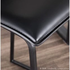 Lumisource Mara Counter Stool in Black Metal and Black Faux Leather, PK 2 -Kitchen & Dining Furniture Sales Store LumiSource20LLC B26xxMARAUPxxBKBK2xxxx11xxxx3251b3