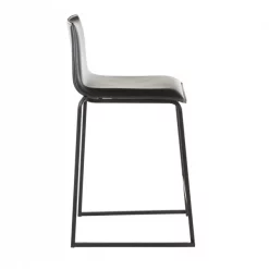Lumisource Mara Counter Stool in Black Metal and Black Faux Leather, PK 2 -Kitchen & Dining Furniture Sales Store LumiSource20LLC B26xxMARAUPxxBKBK2xxxx3xxxx535ae2