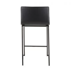 Lumisource Mara Counter Stool in Black Metal and Black Faux Leather, PK 2 -Kitchen & Dining Furniture Sales Store LumiSource20LLC B26xxMARAUPxxBKBK2xxxx5xxxxdd6bf2