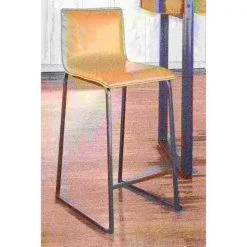 Lumisource Mara Counter Stool in Black Metal and Camel Faux Leather, PK 2 -Kitchen & Dining Furniture Sales Store LumiSource20LLC B26xxMARAUPxxBKCAM2xxxx11xxxx09012d