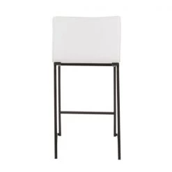 Lumisource Mara Counter Stool in Black Metal and White Faux Leather, PK 2 -Kitchen & Dining Furniture Sales Store LumiSource20LLC B26xxMARAUPxxBKW2xxxx5xxxxdb527c