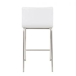 Lumisource Mara Counter Stool in White Faux Leather, PK 2 -Kitchen & Dining Furniture Sales Store LumiSource20LLC B26xxMARAUPxxSSW2xxxx5xxxx1e922f