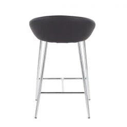 Lumisource Matisse Counter Stool with Chrome Frame and Black Faux Leather, PK 2 -Kitchen & Dining Furniture Sales Store LumiSource20LLC B26xxMATSExxBK2xxxx5xxxx511707