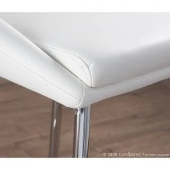 Lumisource Matisse Counter Stool with Chrome Frame and White Faux Leather, PK 2 -Kitchen & Dining Furniture Sales Store LumiSource20LLC B26xxMATSExxW2xxxx12xxxxe161e7