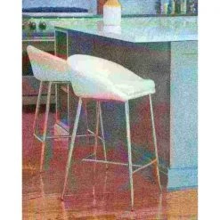Lumisource Matisse Counter Stool with Chrome Frame and White Faux Leather, PK 2 -Kitchen & Dining Furniture Sales Store LumiSource20LLC B26xxMATSExxW2xxxx13xxxx0ed829