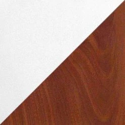 Lumisource Mason Swivel Counter Stool in, Walnut Wood, White Faux Leather, PK 2 -Kitchen & Dining Furniture Sales Store LumiSource20LLC B26xxMSNSWxxWLW2xxxx9xxxx71809a