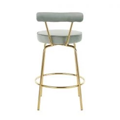 Lumisource Rhonda Counter Stool in Gold Metal and Sage Green Velvet, PK 2 -Kitchen & Dining Furniture Sales Store LumiSource20LLC B26xxRHONDAxxAULGN2xxxx5xxxx92d54b