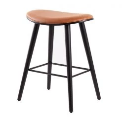 Lumisource Saddle Counter Stool in Black and Camel, PK 2 -Kitchen & Dining Furniture Sales Store LumiSource20LLC B26xxSADLxxBKCAM2xxxx4xxxx935ee6