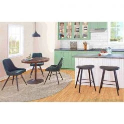 Lumisource Saddle Counter Stool in Black and Grey, PK 2 -Kitchen & Dining Furniture Sales Store LumiSource20LLC B26xxSADLxxBKGY2xxxx10xxxx2a7b99