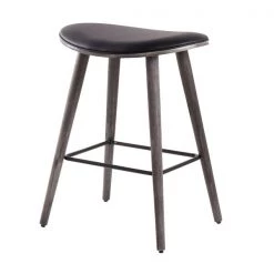 Lumisource Saddle Counter Stool in Grey and Black, PK 2 -Kitchen & Dining Furniture Sales Store LumiSource20LLC B26xxSADLxxGYBKBK2xxxx4xxxx56dd81