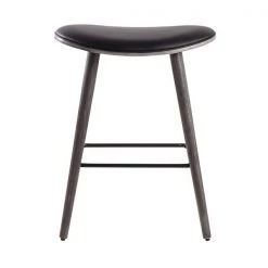 Lumisource Saddle Counter Stool in Grey and Black, PK 2 -Kitchen & Dining Furniture Sales Store LumiSource20LLC B26xxSADLxxGYBKBK2xxxx6xxxxdf81b7
