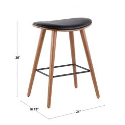 Lumisource Saddle Counter Stool in White Washed Wood and Cream, PK 2 -Kitchen & Dining Furniture Sales Store LumiSource20LLC B26xxSADLxxWWNCR2xxDIMxxbad697