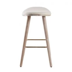 Lumisource Saddle Counter Stool in White Washed Wood and Cream, PK 2 -Kitchen & Dining Furniture Sales Store LumiSource20LLC B26xxSADLxxWWNCR2xxxx3xxxxe21de0