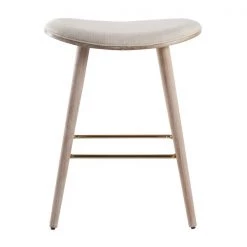 Lumisource Saddle Counter Stool in White Washed Wood and Cream, PK 2 -Kitchen & Dining Furniture Sales Store LumiSource20LLC B26xxSADLxxWWNCR2xxxx6xxxx73f734