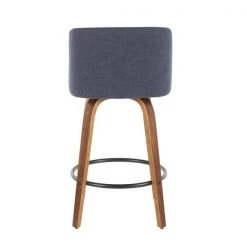 Lumisource Toriano Counter Stool in Walnut and Blue Fabric, PK 2 -Kitchen & Dining Furniture Sales Store LumiSource20LLC B26xxTRNO2QxxWLBU2xxxx5xxxxd655cc