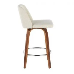 Lumisource Toriano Counter Stool in Walnut and Cream Fabric, PK 2 -Kitchen & Dining Furniture Sales Store LumiSource20LLC B26xxTRNO2RxxWLCR2xxxx3xxxxd4ab27