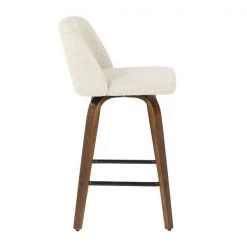 Lumisource Toriano Counter Stool in Walnut and Cream Fabric, PK 2 -Kitchen & Dining Furniture Sales Store LumiSource20LLC B26xxTRNO2XxxWLCR2xxxx3xxxx2d81fc