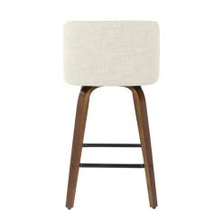 Lumisource Toriano Counter Stool in Walnut and Cream Fabric, PK 2 -Kitchen & Dining Furniture Sales Store LumiSource20LLC B26xxTRNO2XxxWLCR2xxxx5xxxxb8df79