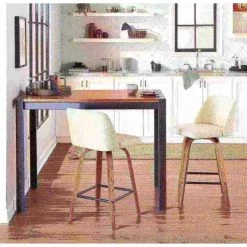 Lumisource Toriano Counter Stool in Walnut and Cream Fabric, PK 2 -Kitchen & Dining Furniture Sales Store LumiSource20LLC B26xxTRNO2XxxWLCR2xxxx9xxxx0e24e5