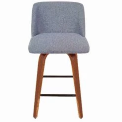 Lumisource Toriano Counter Stool in Walnut and Grey Fabric, PK 2 -Kitchen & Dining Furniture Sales Store LumiSource20LLC B26xxTRNO2XxxWLGY2xxxx6xxxxe3fd68