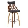 Lumisource York Counter Stool in Walnut and Charcoal -Kitchen & Dining Furniture Sales Store LumiSource20LLC B26xxYRKxxWLxxCHARxxxx1xxxx0b7467