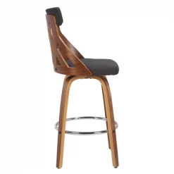 Lumisource York Counter Stool in Walnut and Charcoal -Kitchen & Dining Furniture Sales Store LumiSource20LLC B26xxYRKxxWLxxCHARxxxx2xxxxc312e4