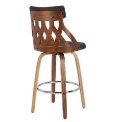 Lumisource York Counter Stool in Walnut and Charcoal -Kitchen & Dining Furniture Sales Store LumiSource20LLC B26xxYRKxxWLxxCHARxxxx3xxxxd25e94