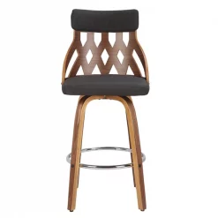 Lumisource York Counter Stool in Walnut and Charcoal -Kitchen & Dining Furniture Sales Store LumiSource20LLC B26xxYRKxxWLxxCHARxxxx5xxxxfa74d2