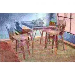 Lumisource York Counter Stool in Walnut and Cream -Kitchen & Dining Furniture Sales Store LumiSource20LLC B26xxYRKxxWLxxCRxxxx8xxxx4f5340