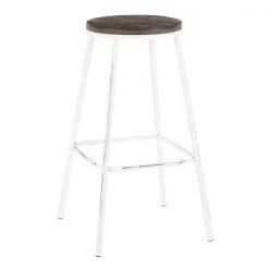 Lumisource Clara Round Barstool - Set of 2 PR -Kitchen & Dining Furniture Sales Store LumiSource20LLC B30xxCLRARNxxVWE2xxxx2xxxx8cdb89