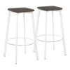 Lumisource Clara Square Barstool - Set of 2 PR -Kitchen & Dining Furniture Sales Store LumiSource20LLC B30xxCLRASQxxVWE2xxxx1xxxx6c8b98