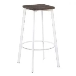 Lumisource Clara Square Barstool - Set of 2 PR -Kitchen & Dining Furniture Sales Store LumiSource20LLC B30xxCLRASQxxVWE2xxxx2xxxx7e9989