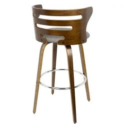 Lumisource Cosini Barstool in Walnut and Grey Fabric, PK 2 -Kitchen & Dining Furniture Sales Store LumiSource20LLC B30xxCOSNIRxxWLGY2xxxx5xxxx3fe114