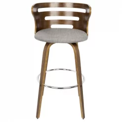 Lumisource Cosini Barstool in Walnut and Grey Fabric, PK 2 -Kitchen & Dining Furniture Sales Store LumiSource20LLC B30xxCOSNIRxxWLGY2xxxx7xxxxeb672a