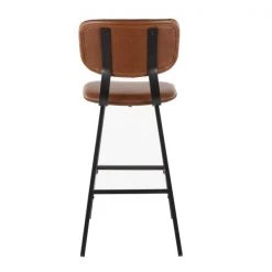 Lumisource Foundry Barstool in Black Metal, Cognac Faux Leather, PK 2 -Kitchen & Dining Furniture Sales Store LumiSource20LLC B30xxFNDYxxBKxxCG2xxxx5xxxx90f45d